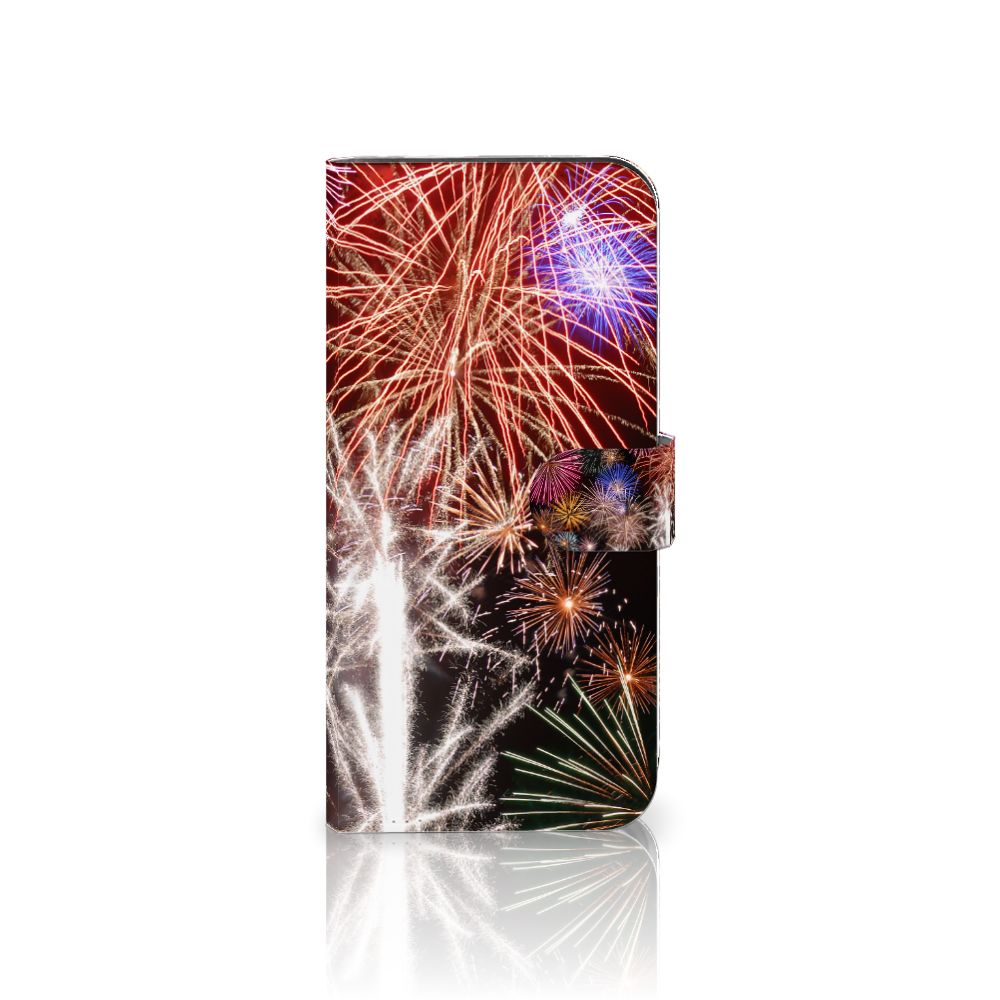 OnePlus Nord 4 Wallet Case met Pasjes Vuurwerk hoes siervuurwerk kleuren vooraanzicht