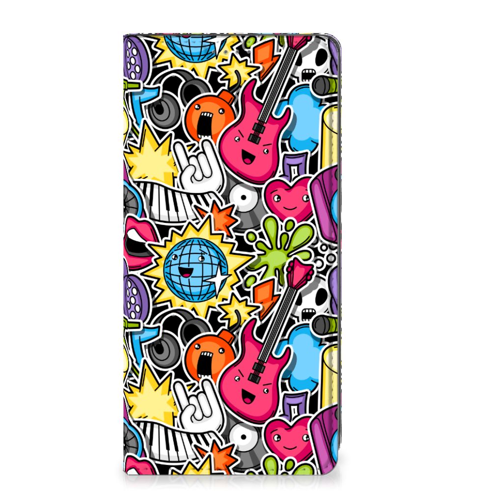 OnePlus Nord CE 2 Lite 5G Hippe Standcase Punk Rock design kleurrijk aanzicht