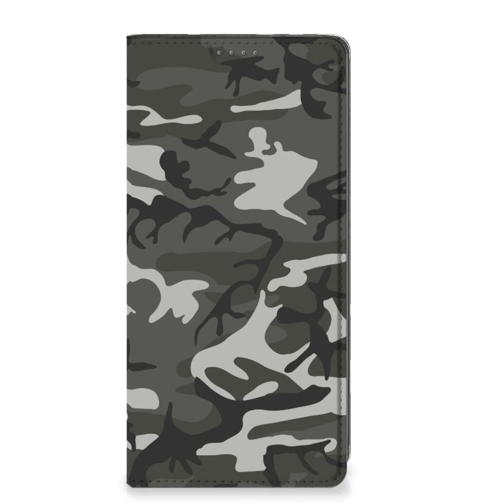 OnePlus Nord CE 2 Lite 5G Hoesje met Magneet Army Light camouflage donker zijaanzicht