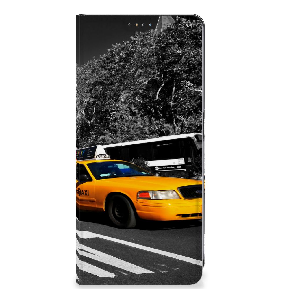 OnePlus Nord CE 3 Lite Book Cover New York Taxi design hoesje zijaanzicht
