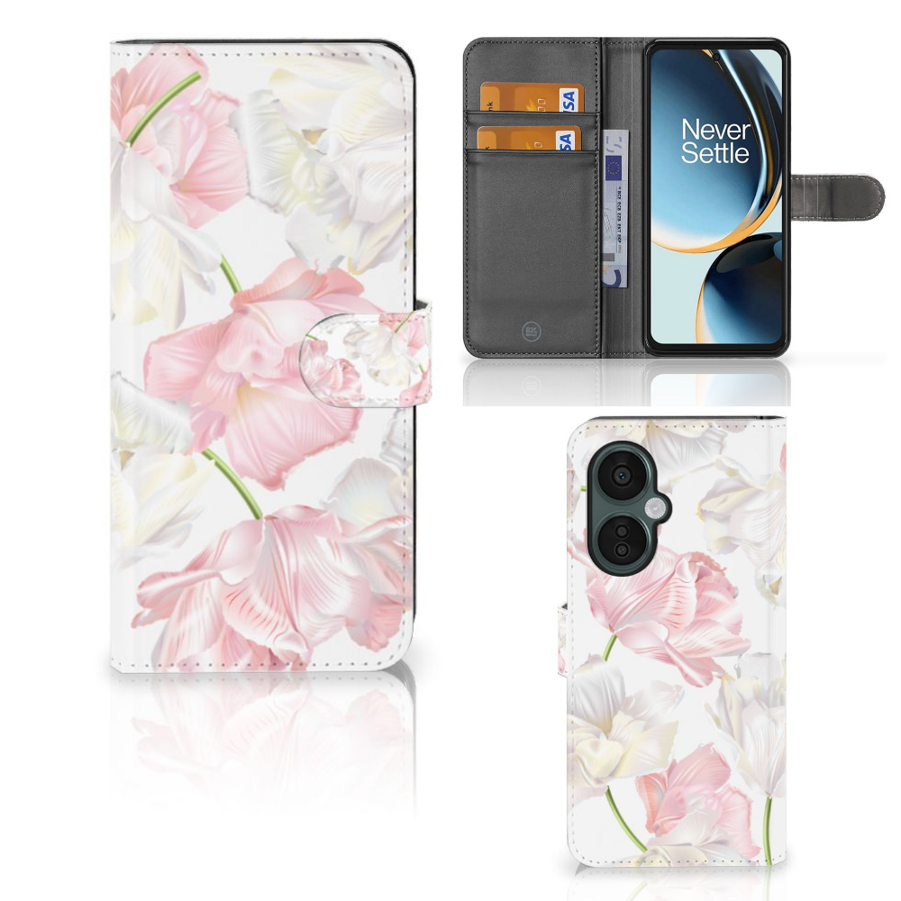OnePlus Nord CE 3 Lite Hoesje Lovely Flowers design bloemen aanzicht