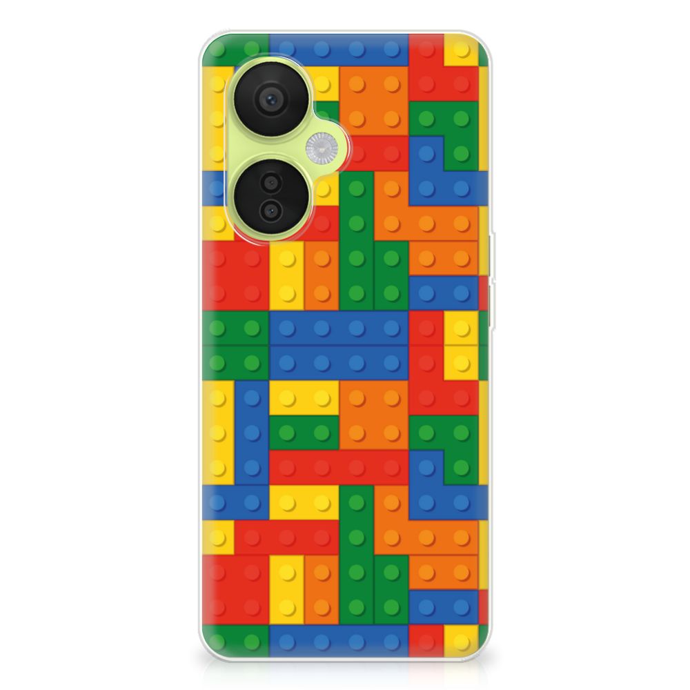 OnePlus Nord CE 3 Lite TPU bumper Blokken design kleurrijke blokken print