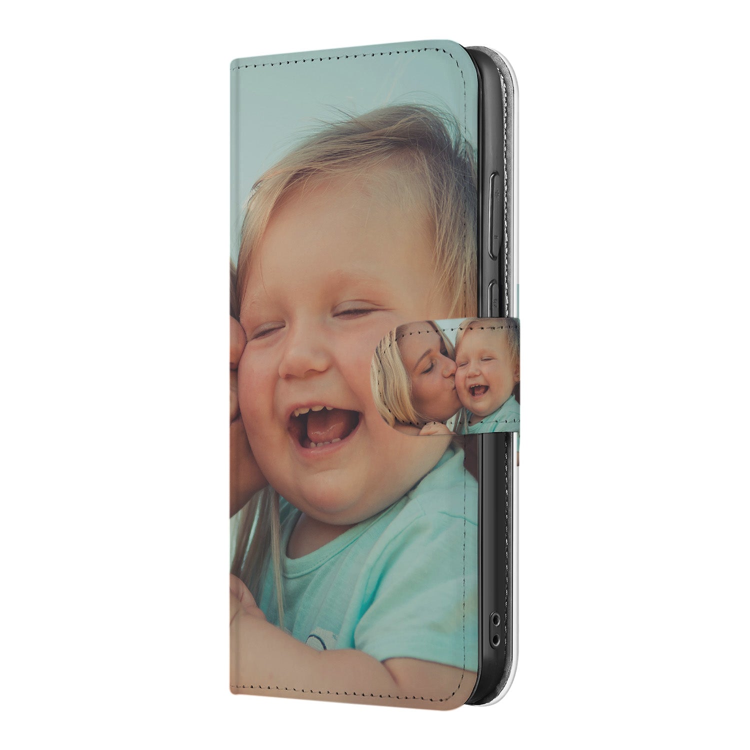 Motorola Moto G85 hoesje ontwerp jouw eigen met foto's baby lachend