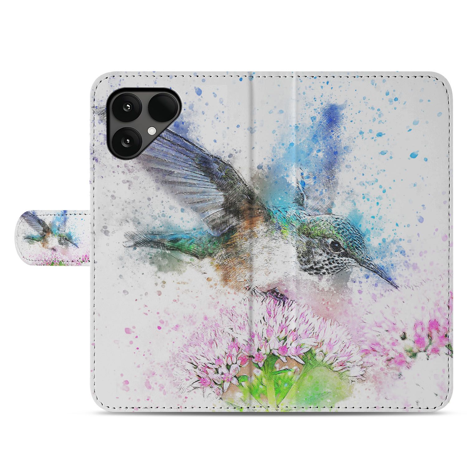 Portemonnee Hoesje Fairphone 6 Vogel Print vooraanzicht