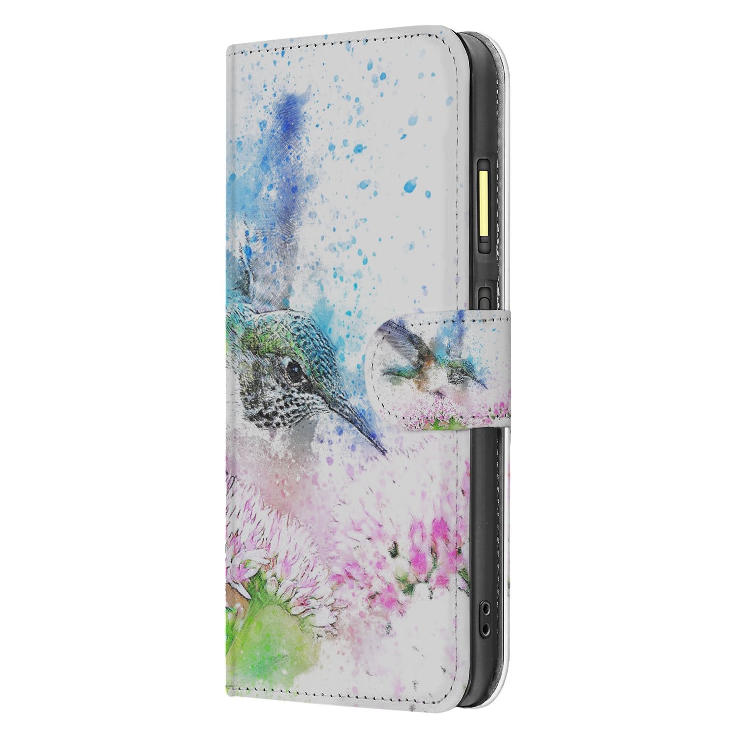 Fairphone 6 Portemonnee Hoesje Vogel Print zijkant