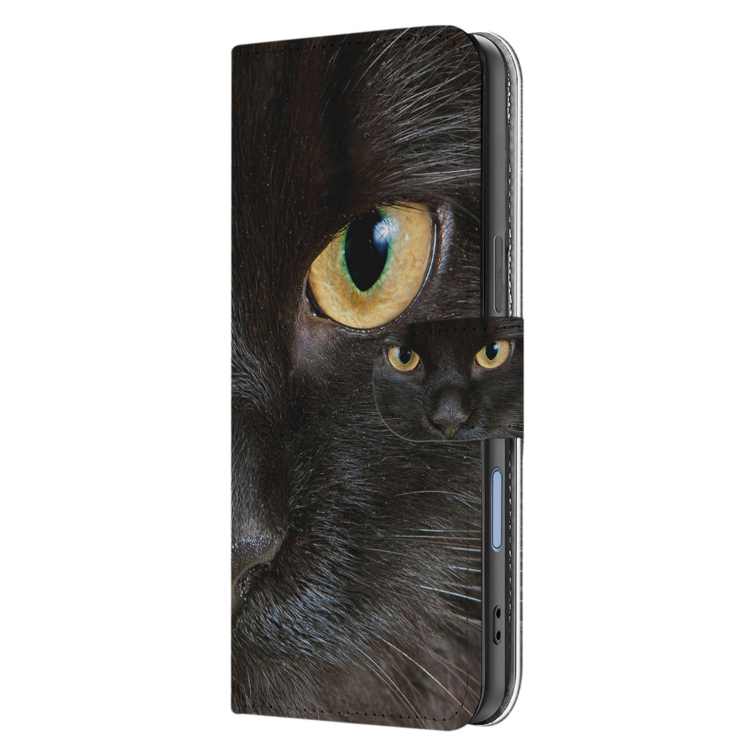 Apple iPhone 17 Portemonnee Hoesje Zwarte Kat zij aanzicht