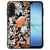 Dark Bloemen Samsung Galaxy A17 Beschermhoes TPU PU bloemen design achterzijde