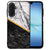 Samsung Galaxy A17 TPU Hoesje Marble White Black voorkant