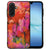Samsung Galaxy A17 Telefoonhoesje Tulips design bloemen kleurrijk aanzicht