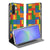 Samsung Galaxy A17 Telefoonhoesje Blokken Blokkenprint Book Case voorkant zijkant
