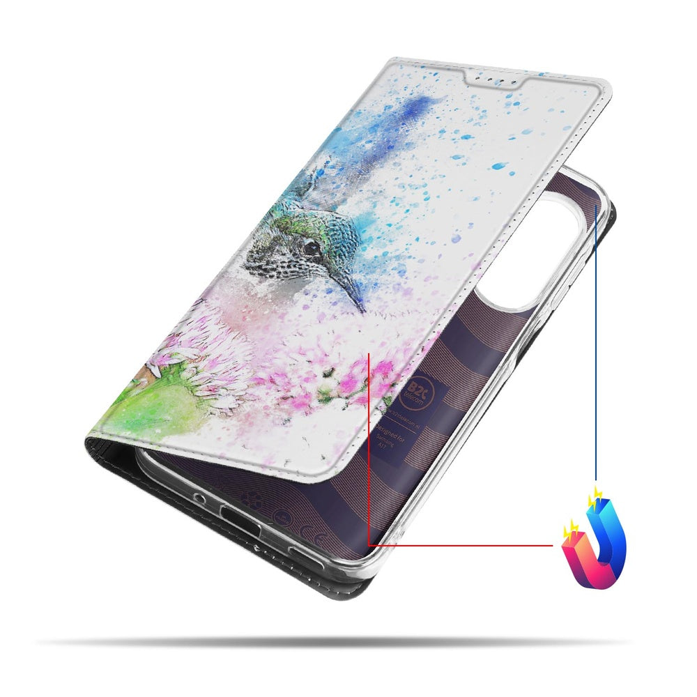 Bookcase Samsung Galaxy A17 Vogel hoes vogelontwerp zijkant