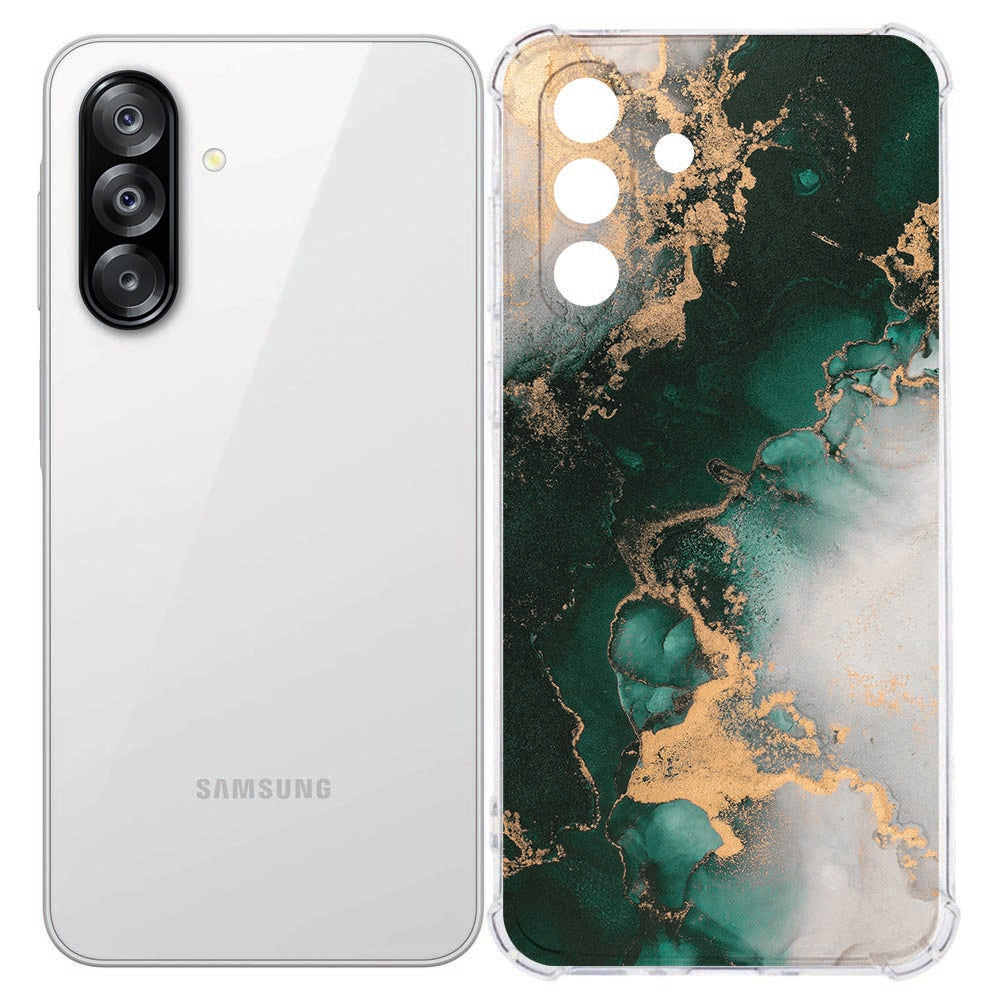 Flexibele back cover Samsung Galaxy A26 Marmer Groen Valbestendig