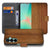 Samsung Galaxy A27 bookcase Donker Hout, voorkant met gesloten klep