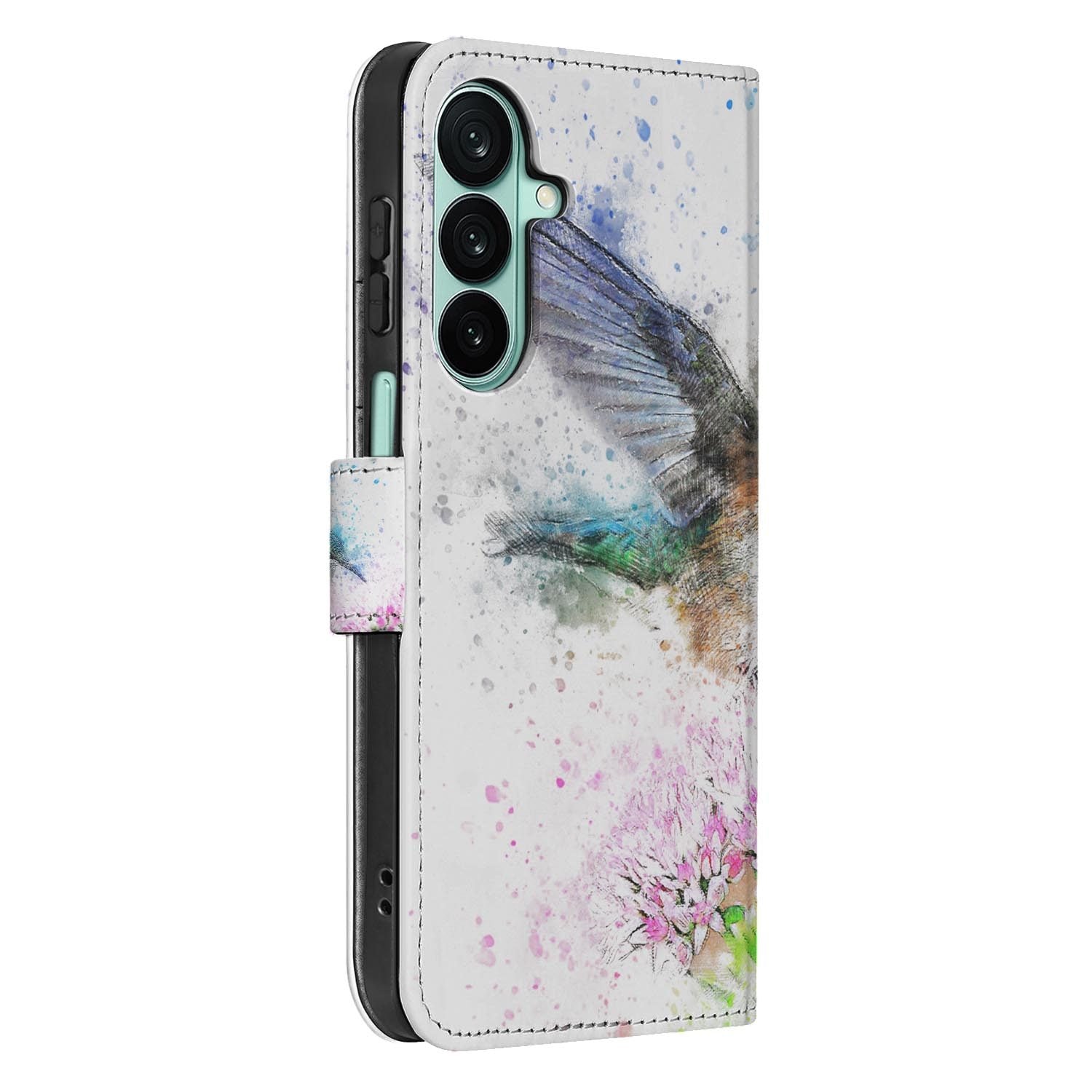 Samsung Galaxy A27 bookcase Vogel, detail van het stiksel