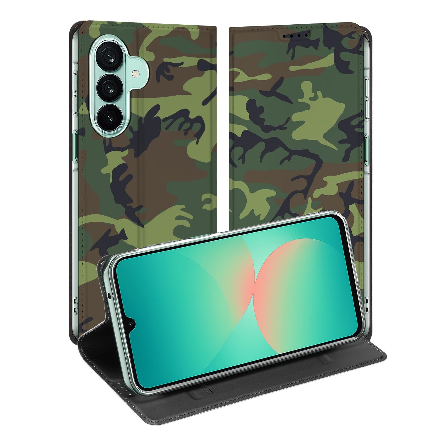 Samsung Galaxy A27 standcase met Army Dark-print