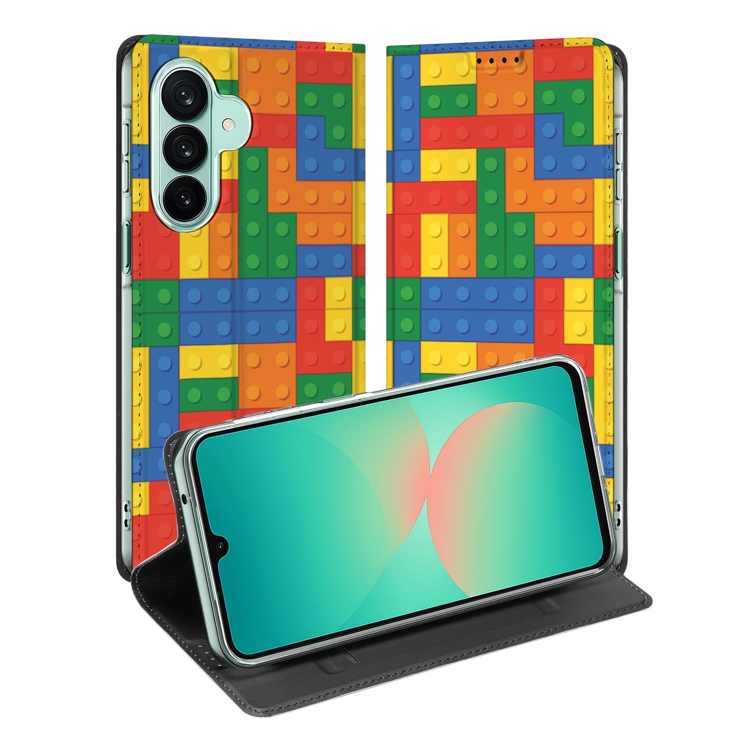 Samsung Galaxy A27 standcase met Blokken-print