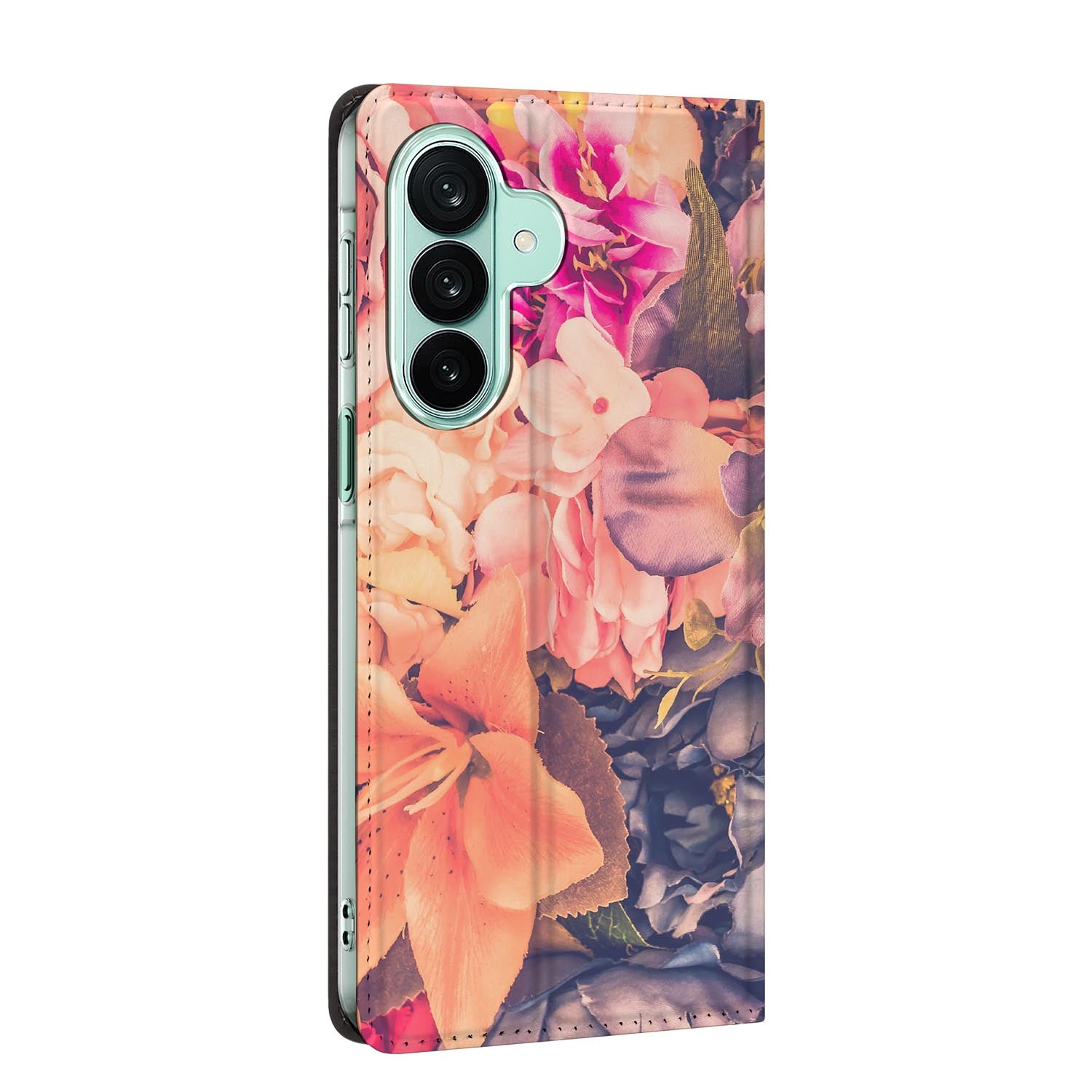 Samsung Galaxy A27 standcase Bosje Bloemen, bescherming voor- en achterkant