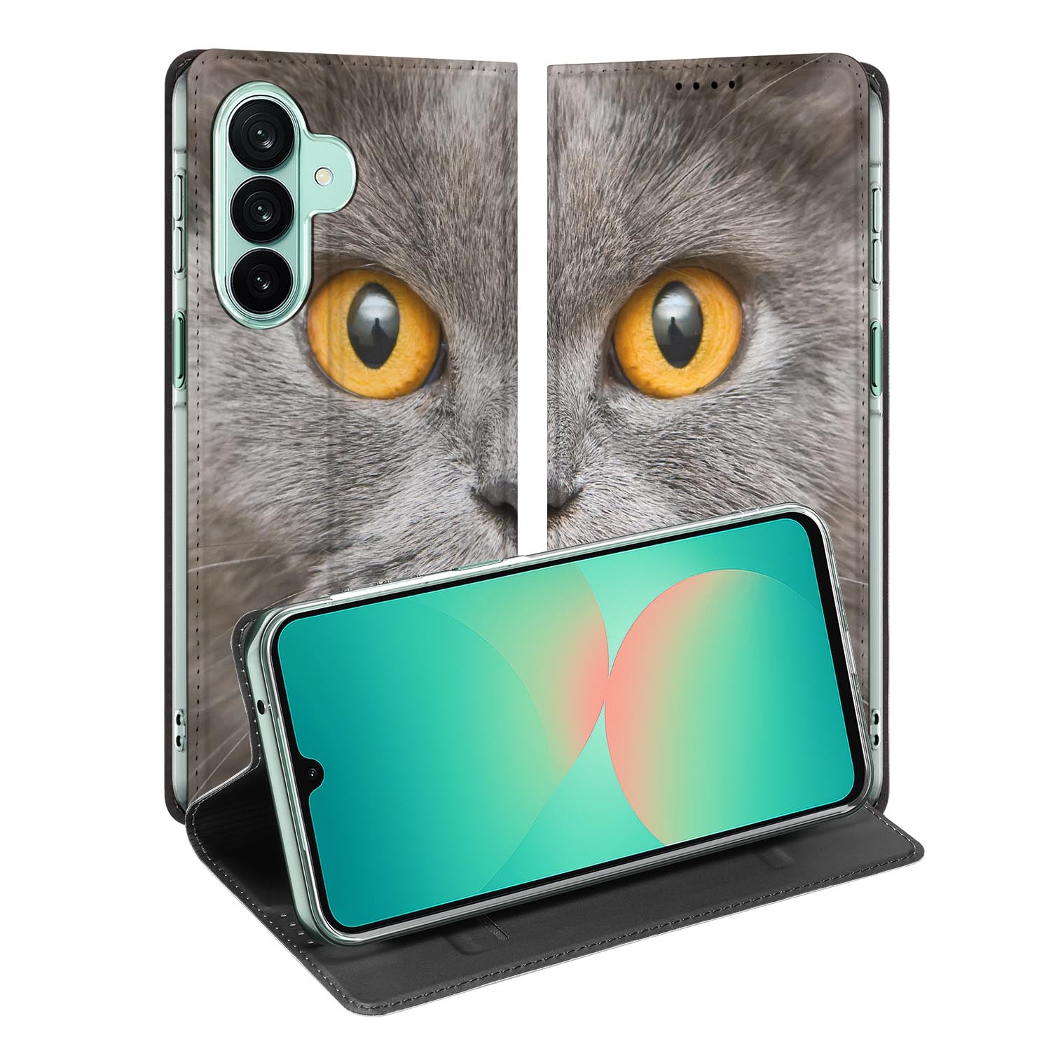 Samsung Galaxy A27 standcase met Britse Korthaar-print