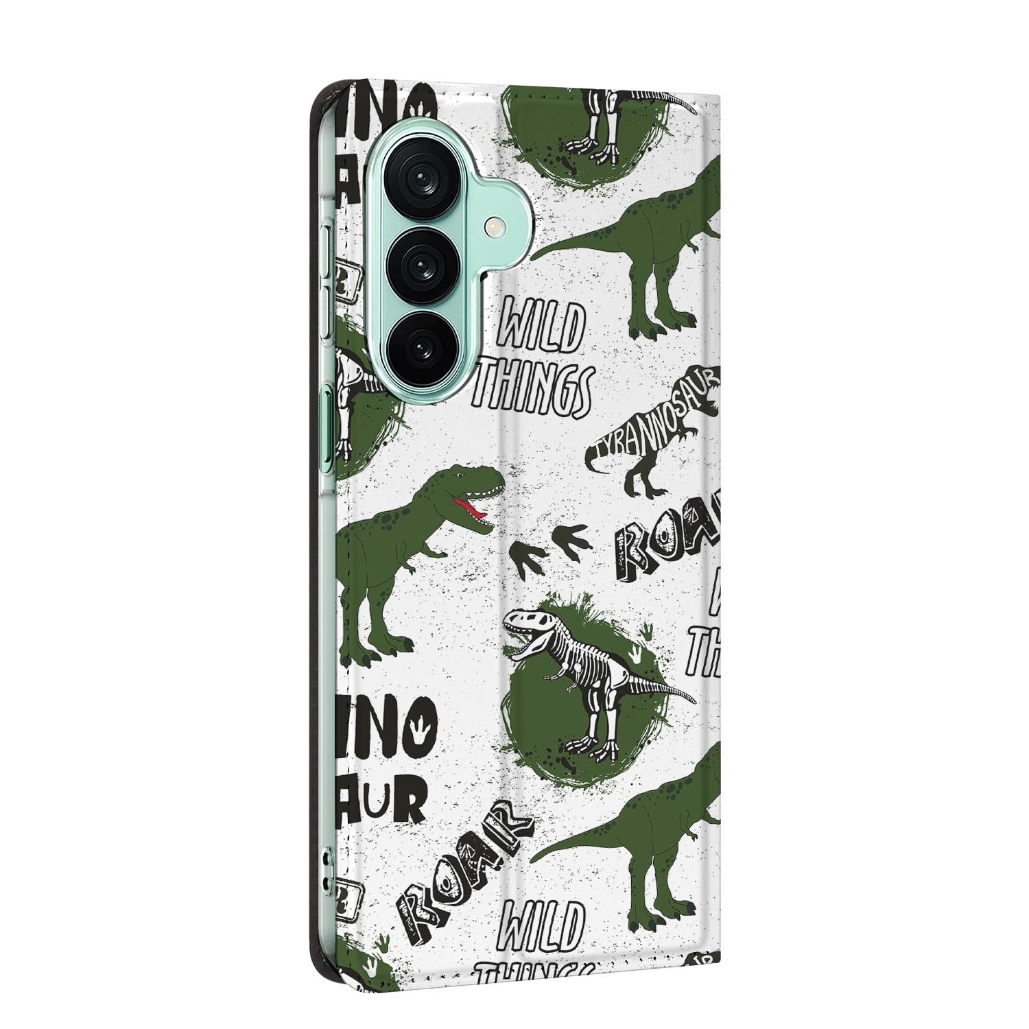 Samsung Galaxy A27 standcase Dinosaurus, bescherming voor- en achterkant