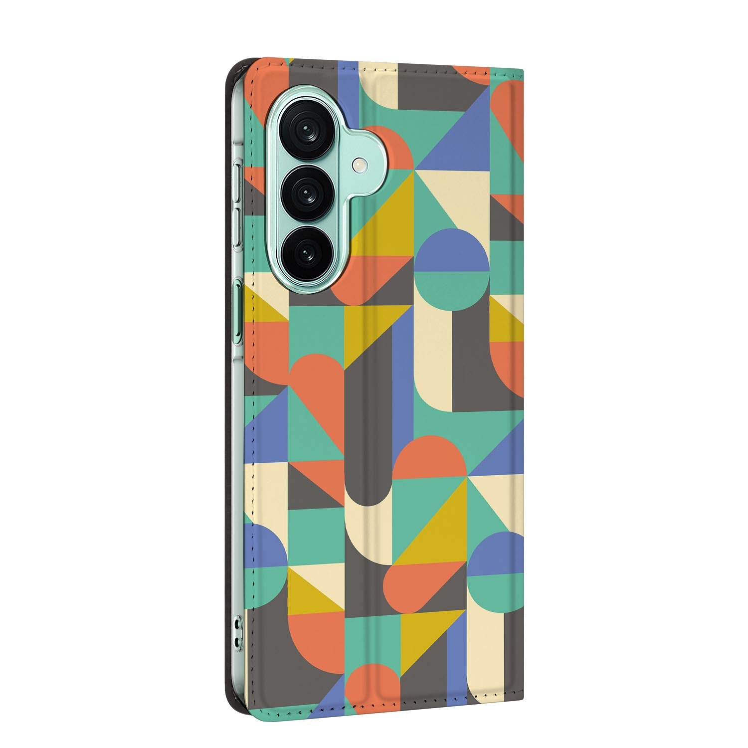 Samsung Galaxy A27 standcase Funky Retro, bescherming voor- en achterkant