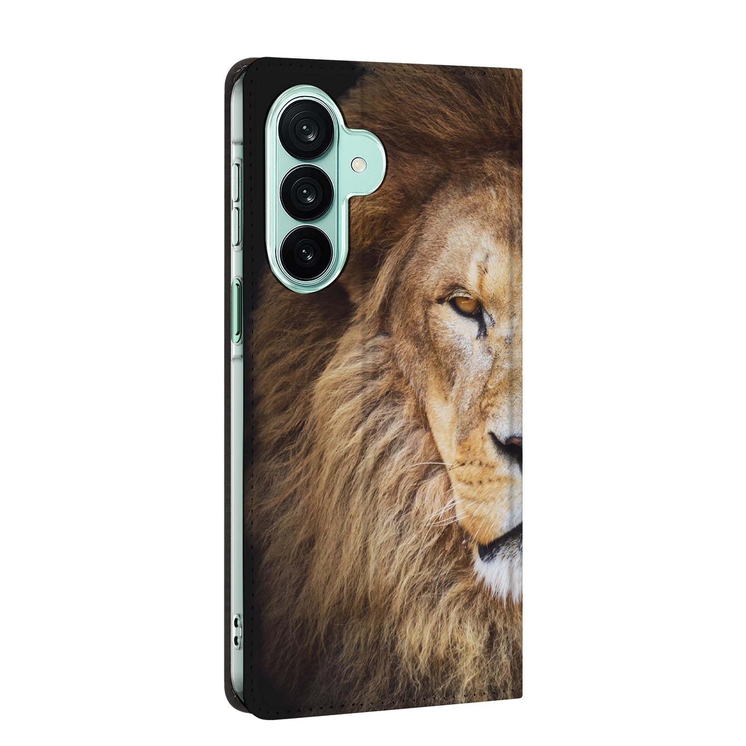 Samsung Galaxy A27 standcase Leeuw, bescherming voor- en achterkant