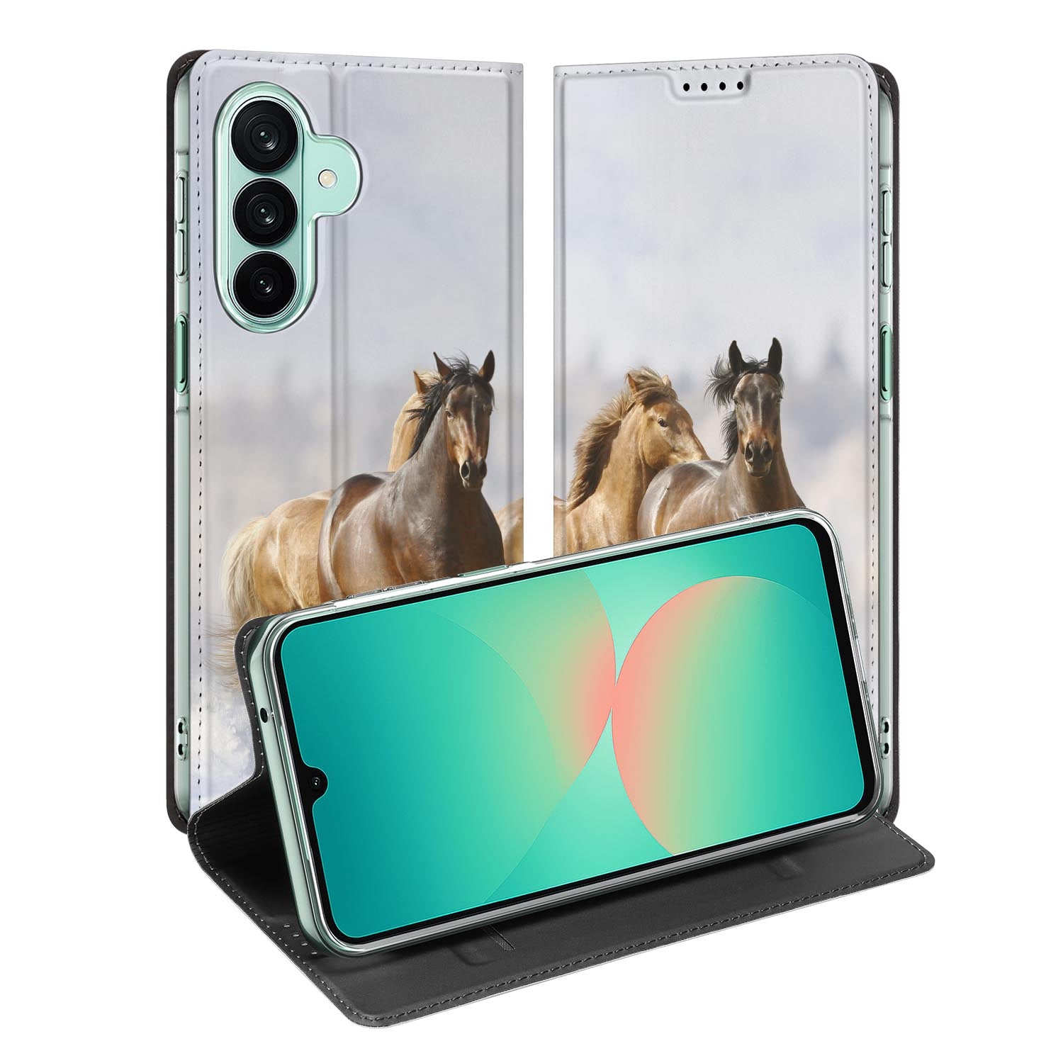 Samsung Galaxy A27 standcase met Paarden-print