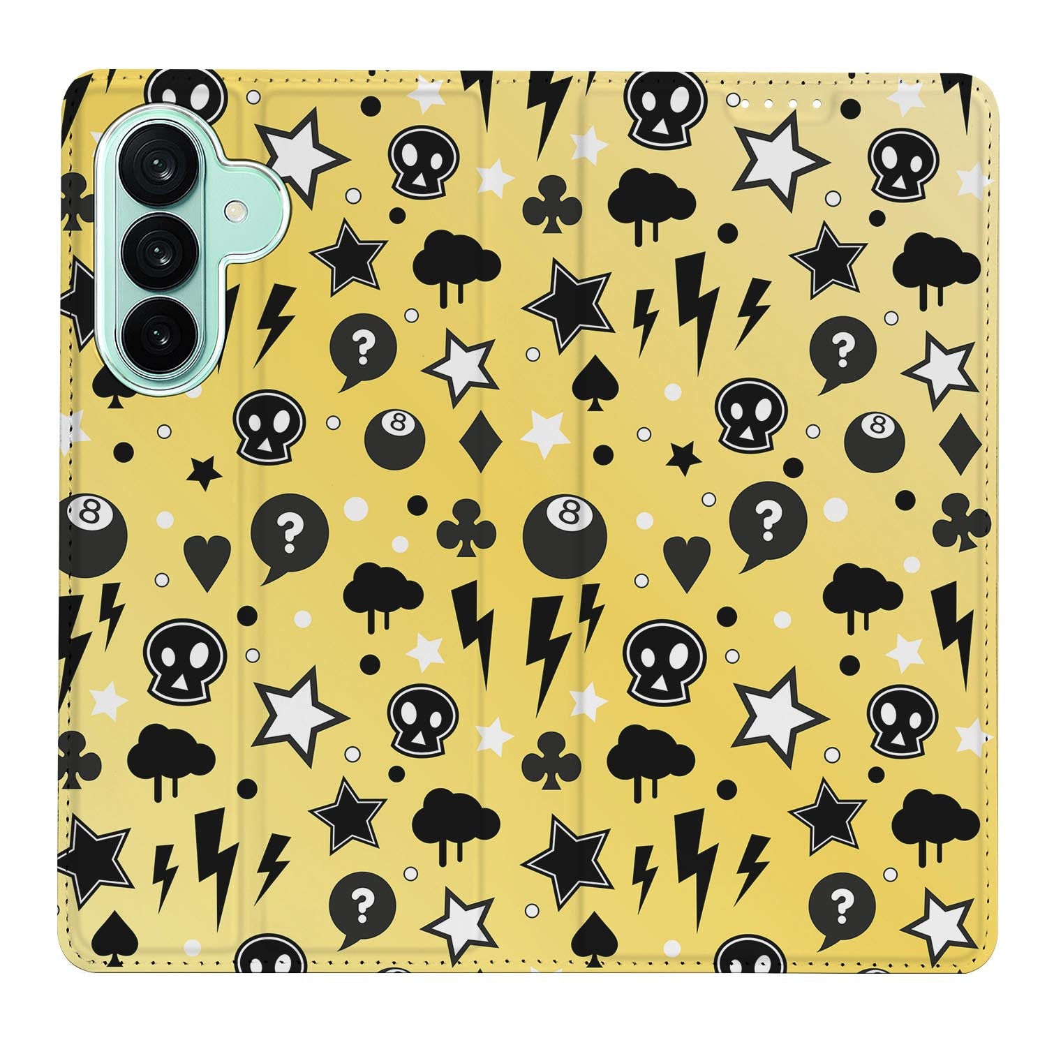 Samsung Galaxy A27 boekhoesje Punk Yellow met pasjesvak