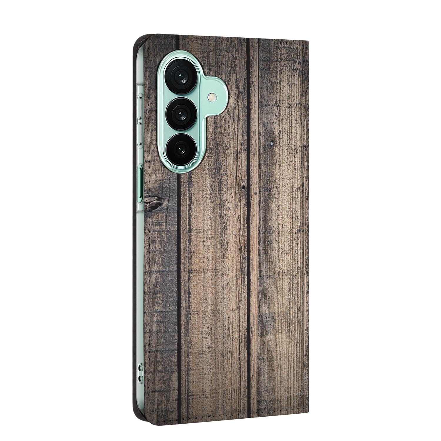 Samsung Galaxy A27 standcase Steigerhout, bescherming voor- en achterkant
