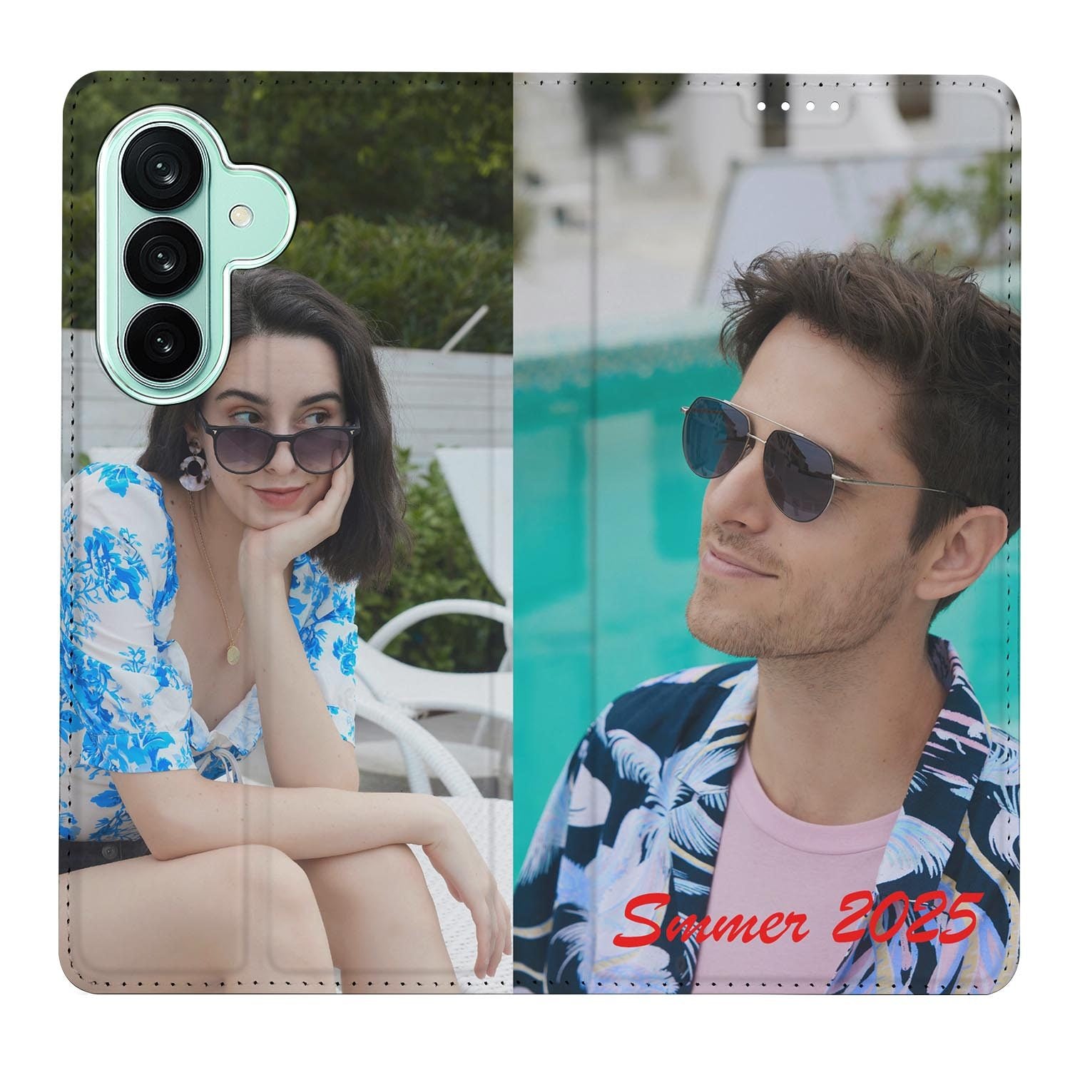 Samsung Galaxy A27 boekhoesje ontwerpen met foto met pasjesvak