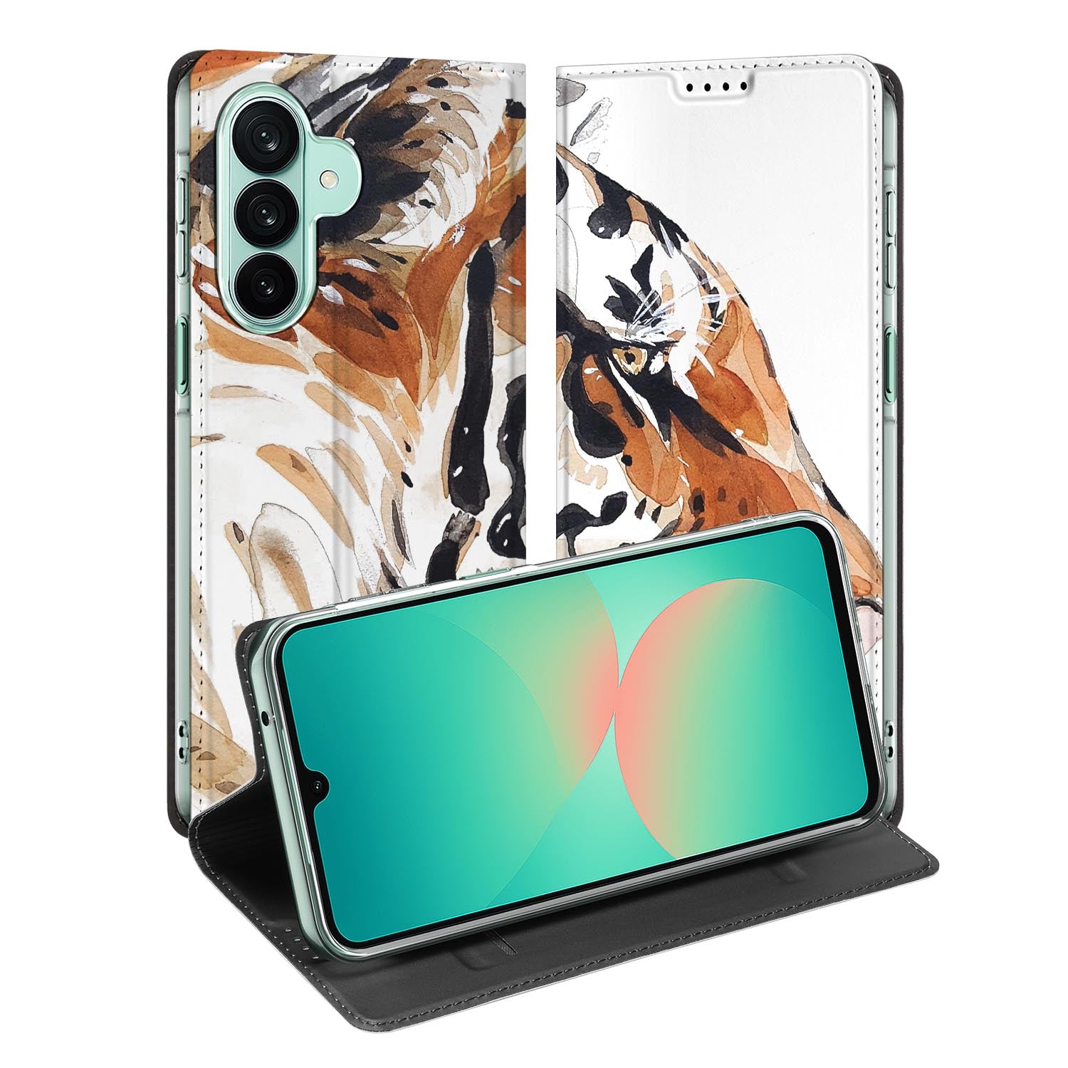 Samsung Galaxy A27 standcase met Tiger-print