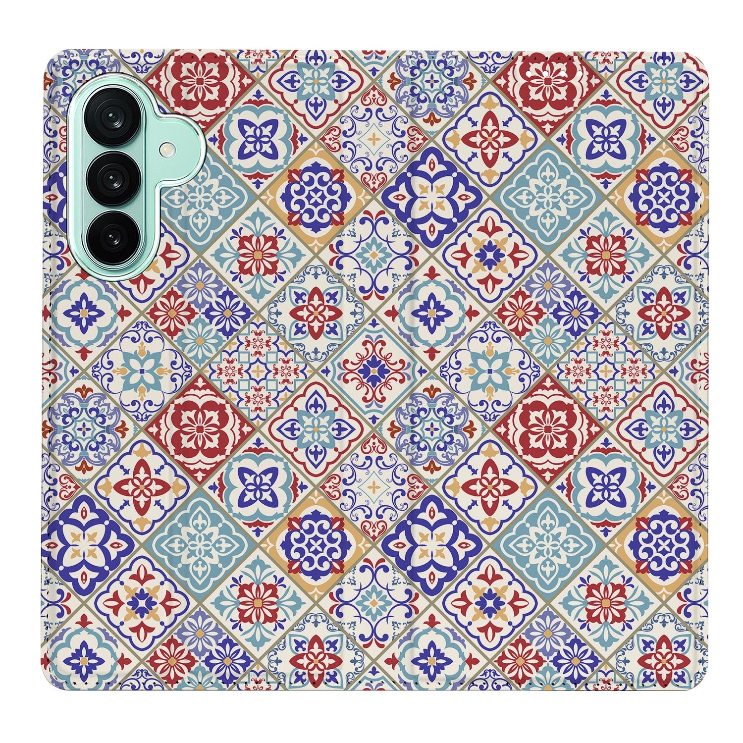 Samsung Galaxy A27 boekhoesje Tiles Color met pasjesvak