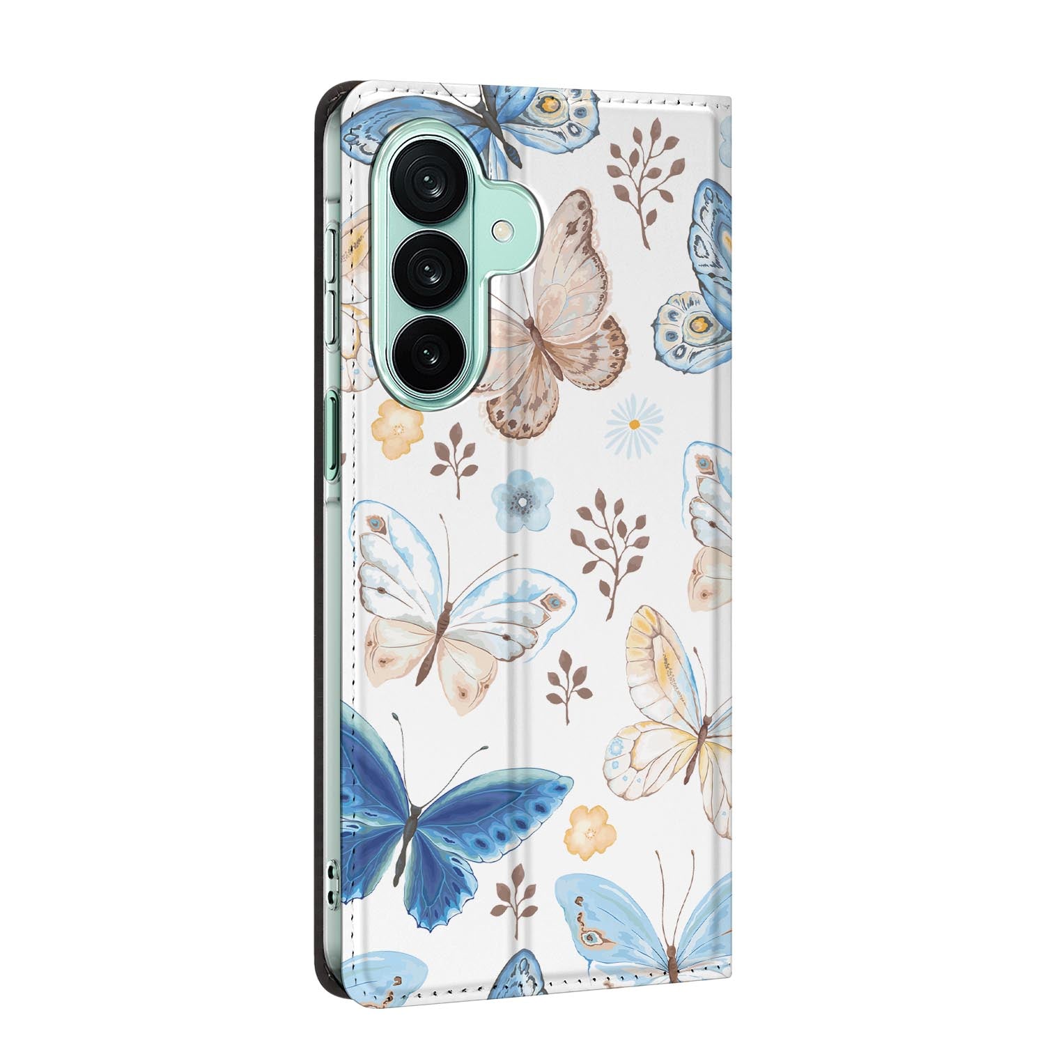 Samsung Galaxy A27 standcase Vlinder, bescherming voor- en achterkant