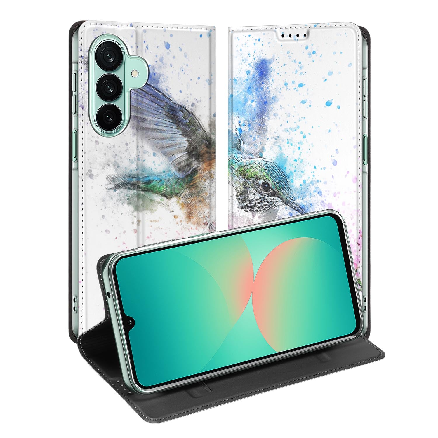 Samsung Galaxy A27 standcase met Vogel-print