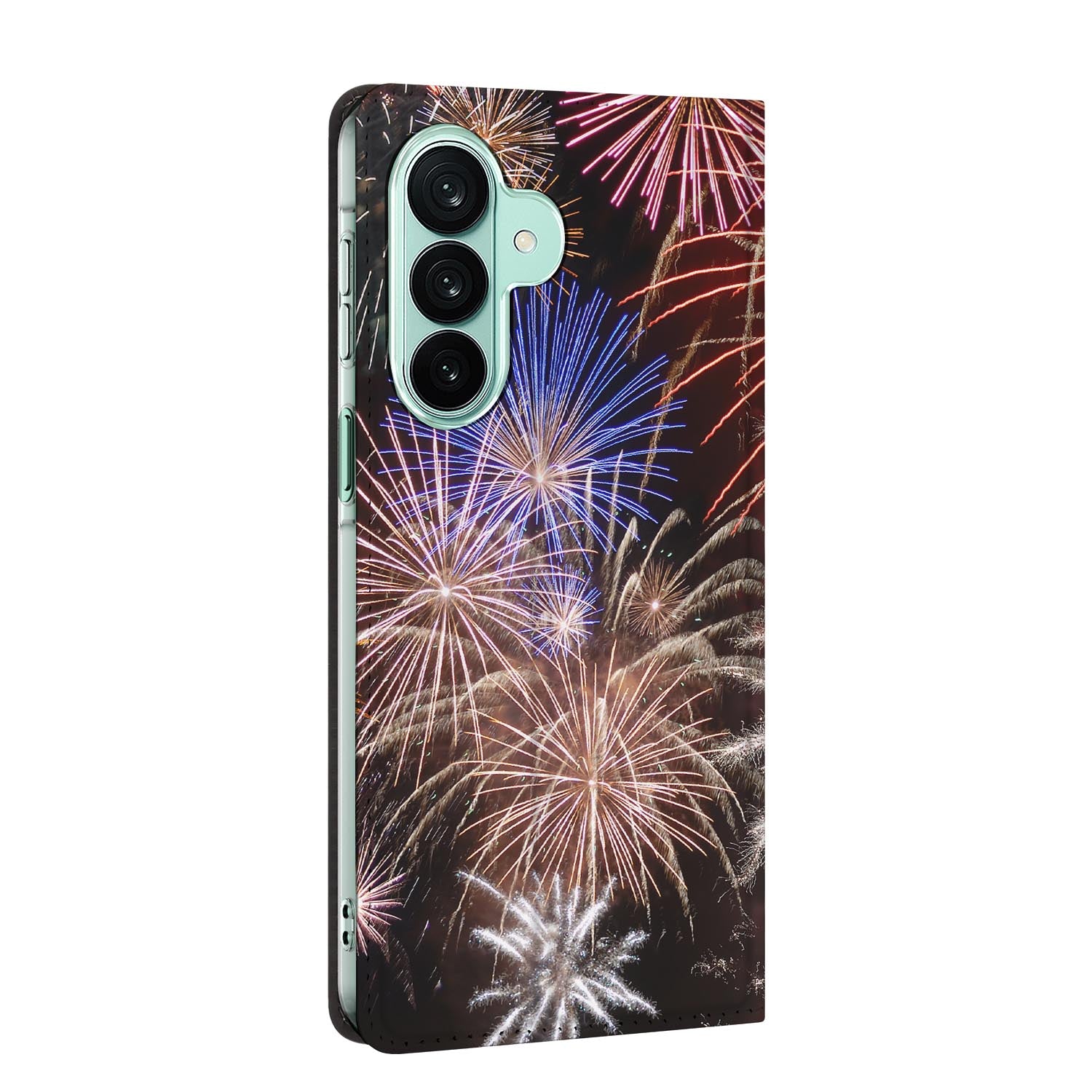 Samsung Galaxy A27 standcase Vuurwerk, bescherming voor- en achterkant