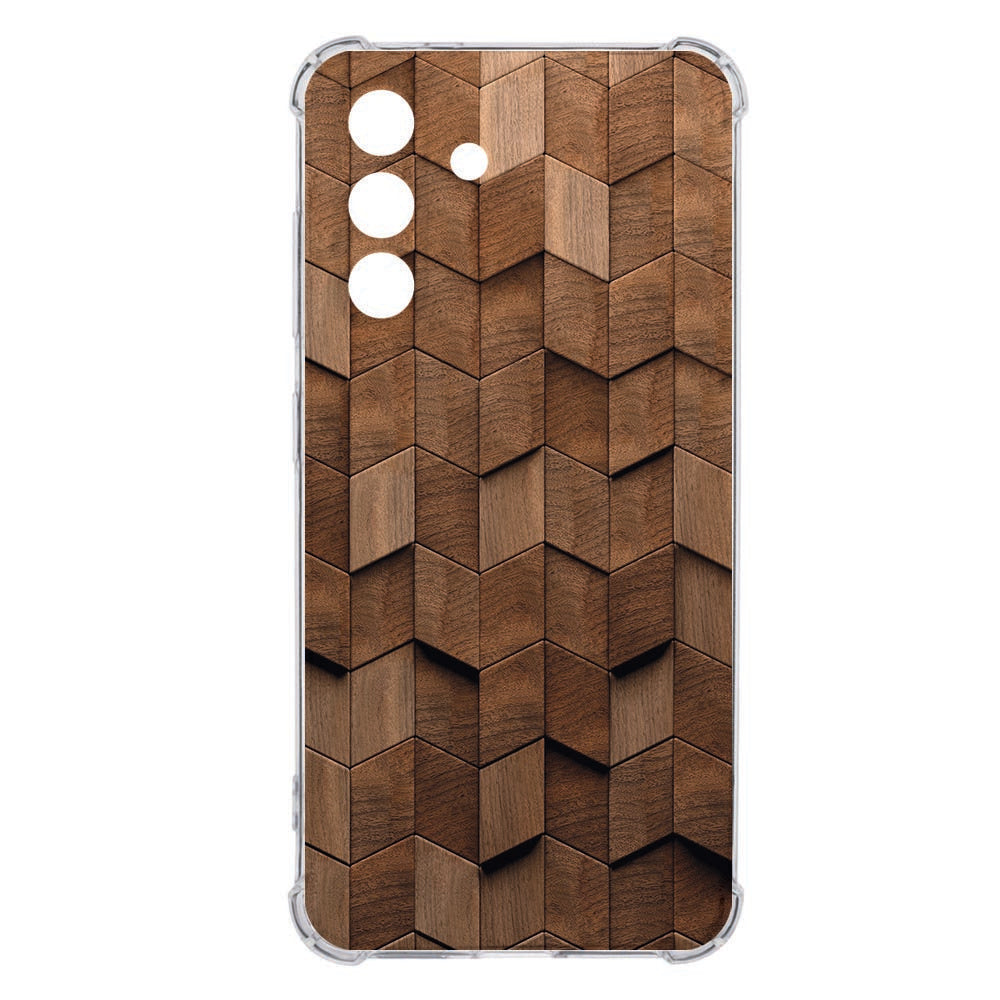 Samsung Galaxy A36 Softcase - Wooden Cubes TPU Schokbestendig