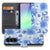 Book Case Samsung Galaxy A37 Blauw Bloemen