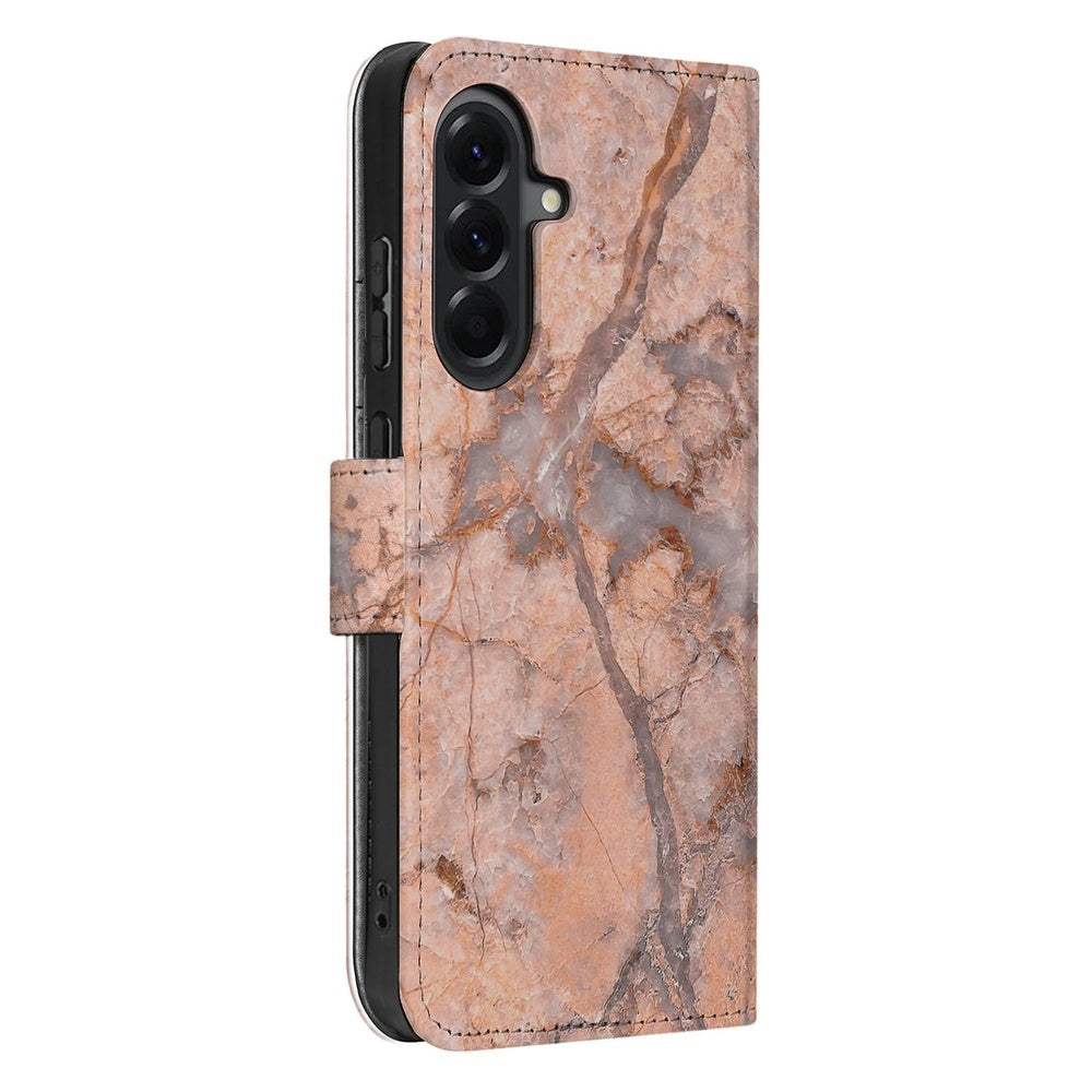 Book Case Hoesje Samsung Galaxy A37 Marmer Oranje