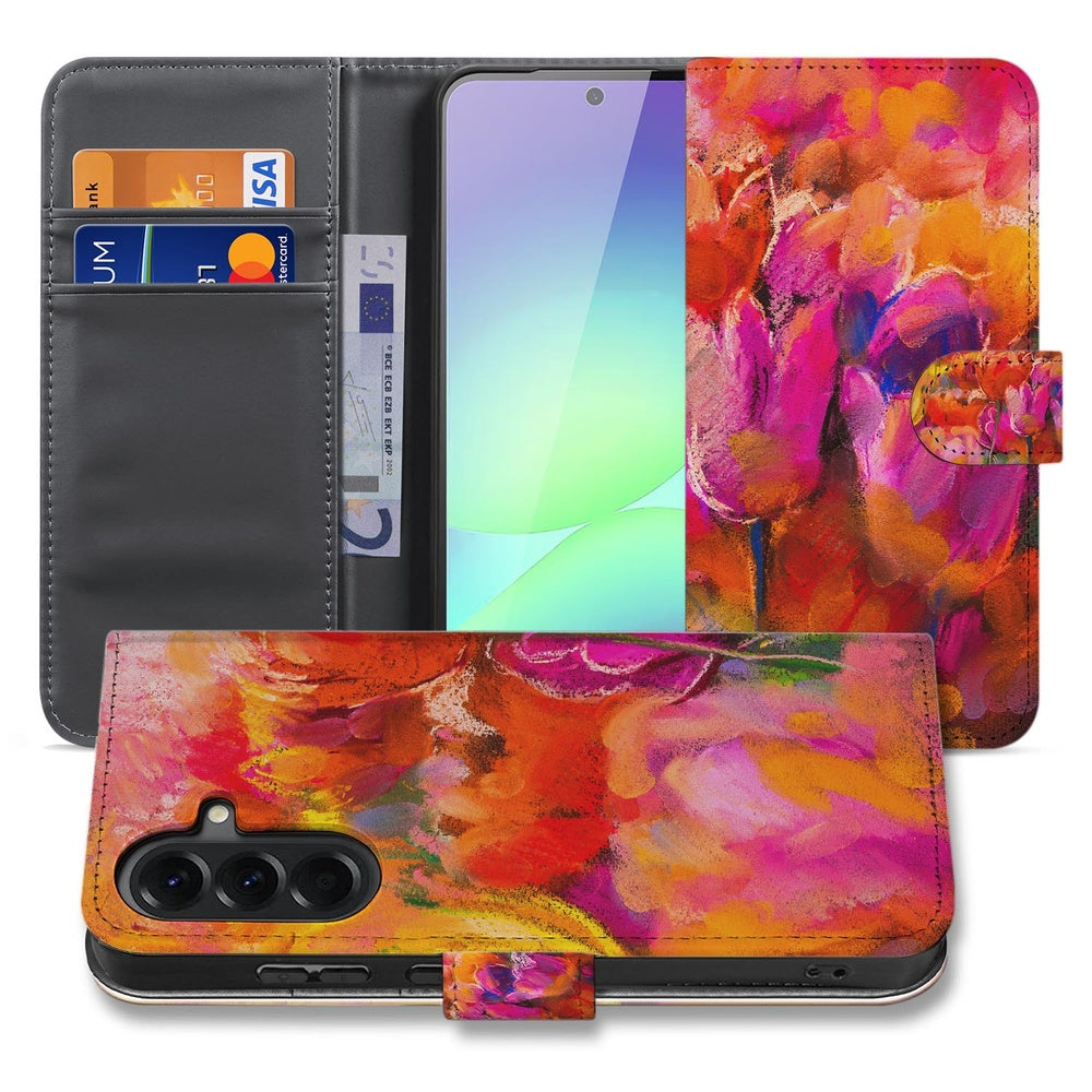 Book Case Hoesje Samsung Galaxy A37 Tulips
