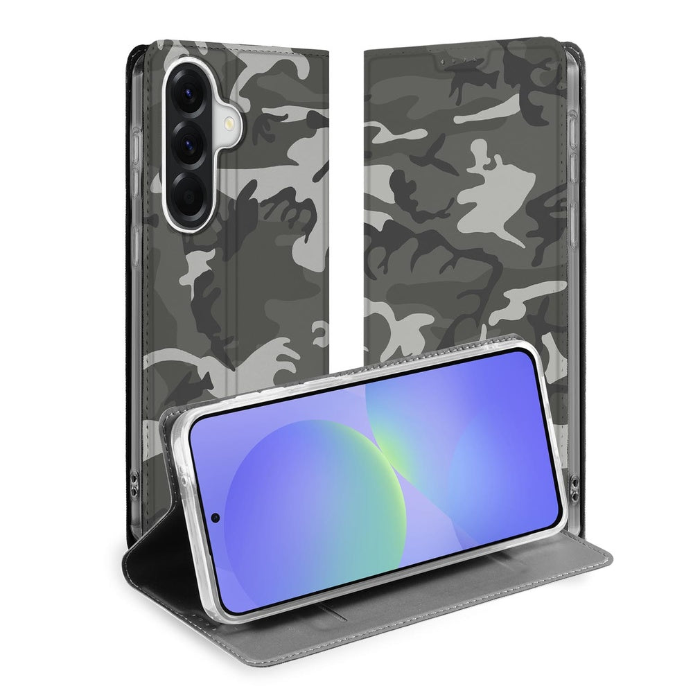 Samsung Galaxy A37 Bookcase Hoesje Army Light Vooraanzicht.