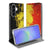 Samsung Galaxy A37 Book Cover Belgie Standcase zwart geel rood vooraanzicht.