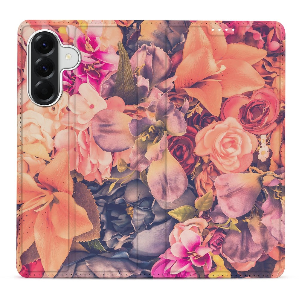 Samsung Galaxy A37 Bookcase Bosje Bloemen bloemenprint standcase achterkant.