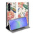 Book Cover Samsung Galaxy A37 Pink Peacock pauwenprint bloemen vooraanzicht.