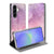 Samsung Galaxy A37 Bookcase Hoesje Pink Purple Paint Vooraanzicht.