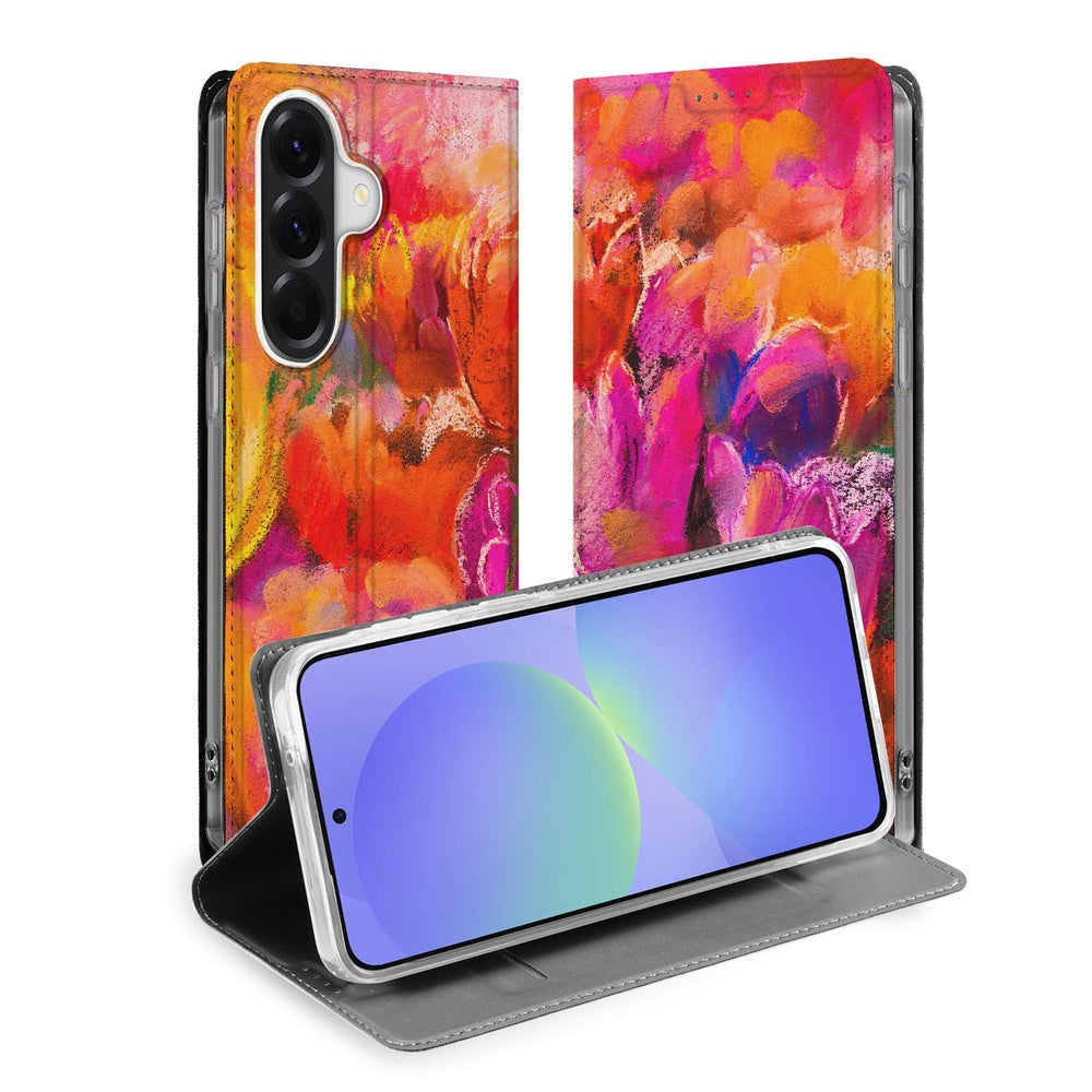Samsung Galaxy A37 Bookcase Hoesje Tulips Vooraanzicht.