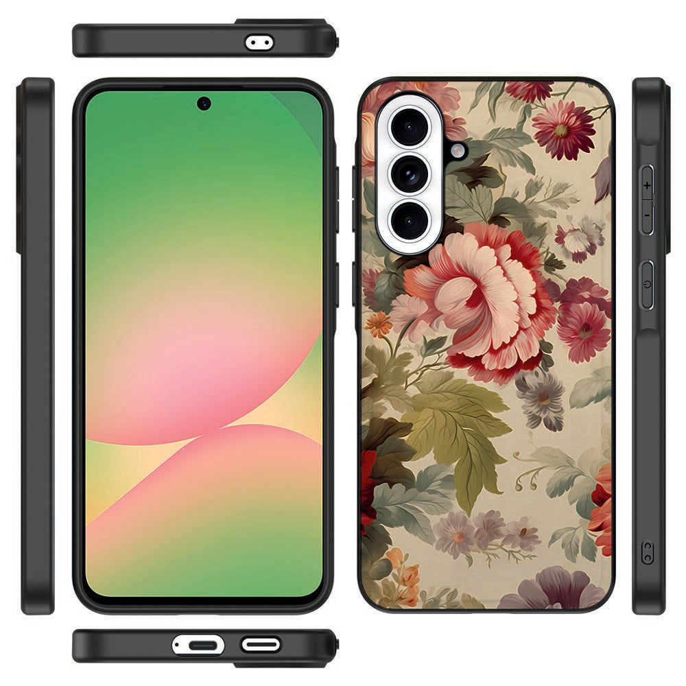 Samsung Galaxy A57 Telefoonhoesje Bloemen Back Cover Bloemrijk Vooraanzicht.