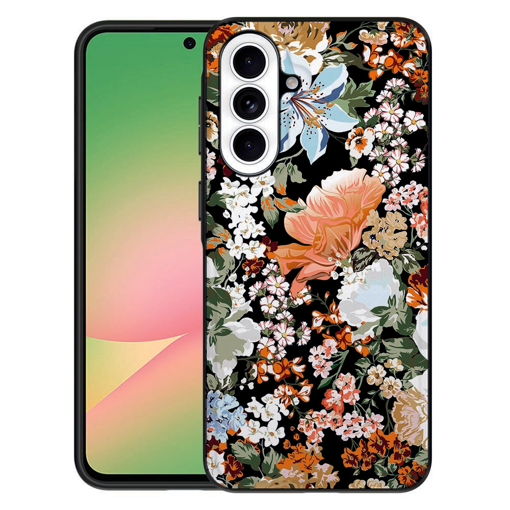 Samsung Galaxy A57 Backcover Hoesje Dark Flowers detail weergave.