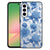 Samsung Galaxy A57 Flowers Blue Back Cover bloemenprint zijaanzicht.