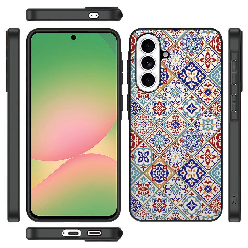 Samsung Galaxy A57 Telefoonhoesje Tiles Color Vooraanzicht.