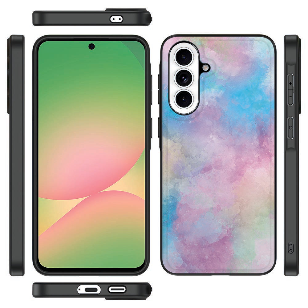 Samsung Galaxy A57 Watercolor Light Back Cover Vooraanzicht.