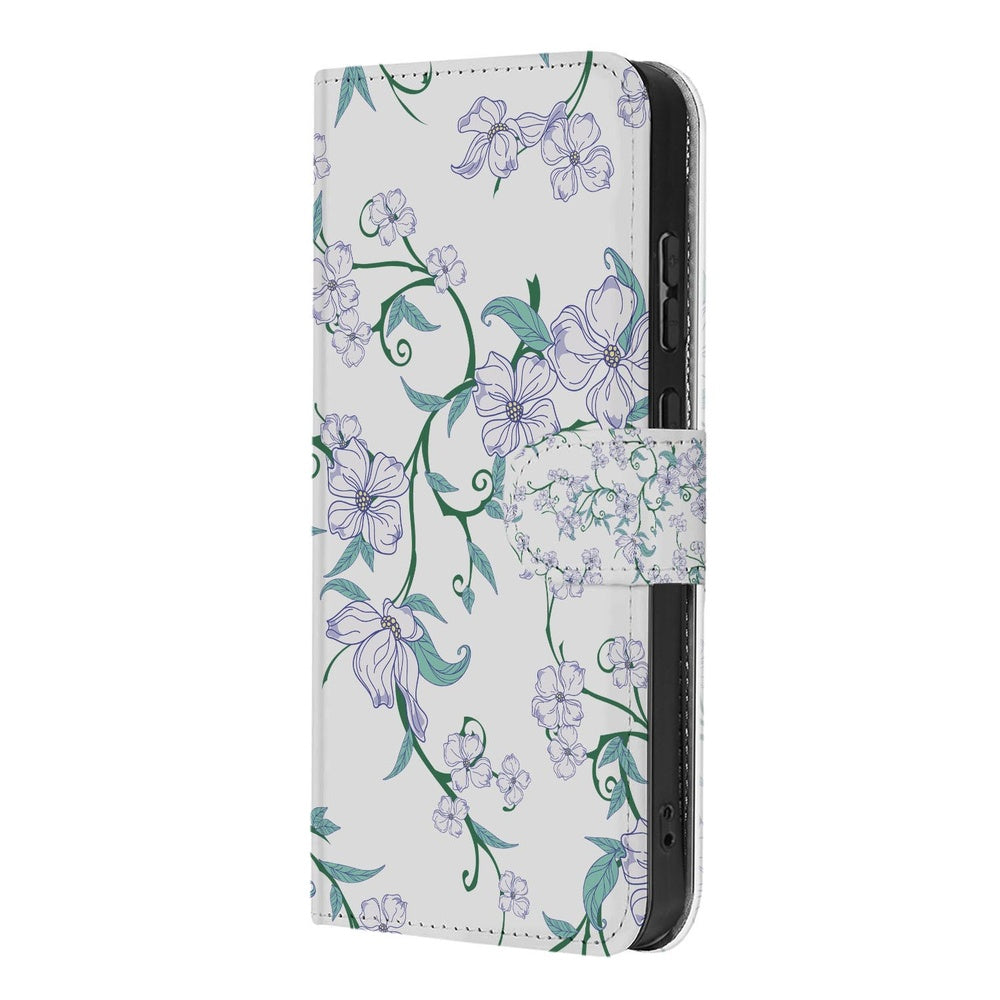 Samsung Galaxy A57 Book Case Hoesje Blossom White Vooraanzicht.